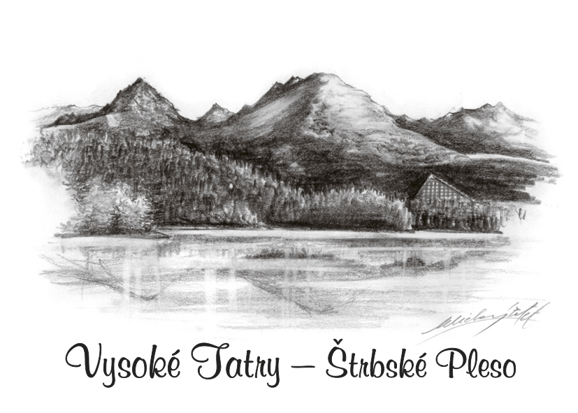 SK-275 / Vysoké Tatry, Štrbské pleso na šírku, ČB