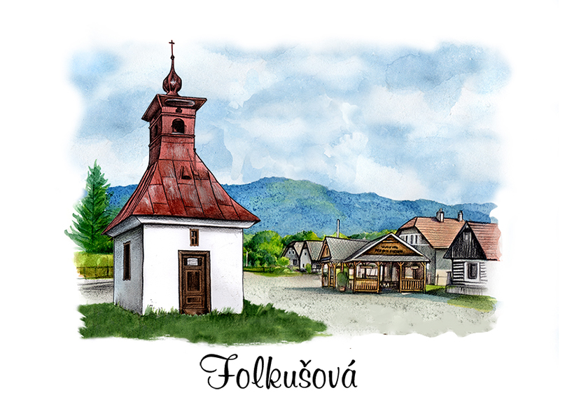 SK-348 / Folkušová, Dedina so zvonicou, F