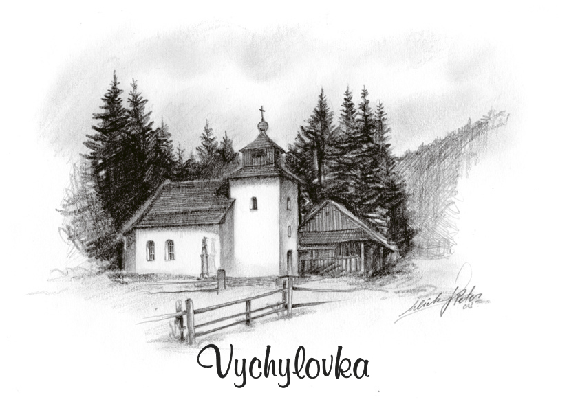 SK-485 / Vychylovka, Kaplnka s múzeom, ČB