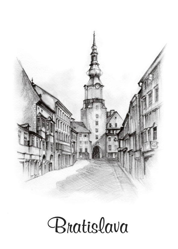 [SK-026] SK-026 / Bratislava, Michalská brána, ulička, ČB