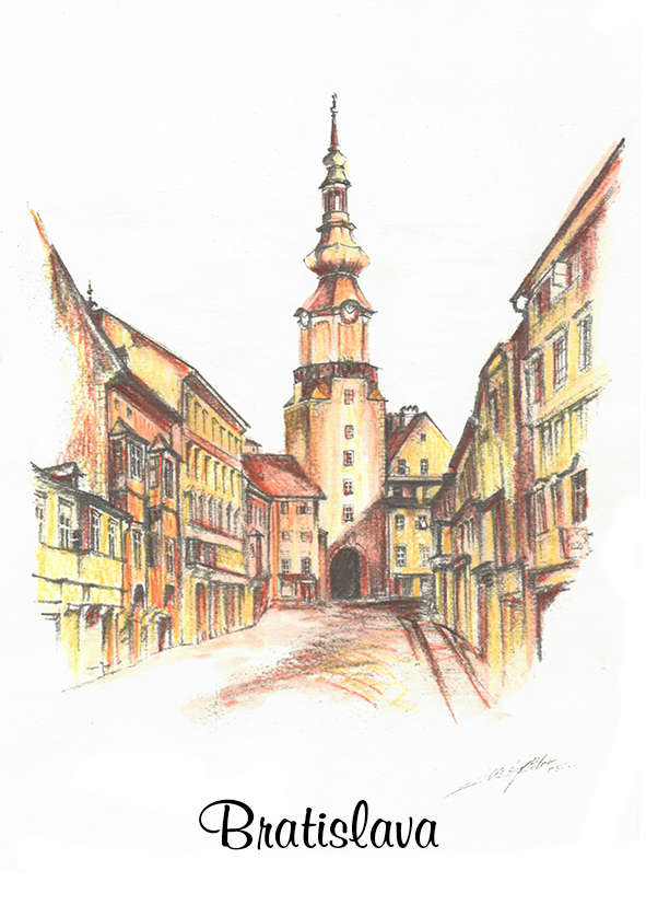 [SK-028] SK-028 / Bratislava, Michalská brána, ulička, F