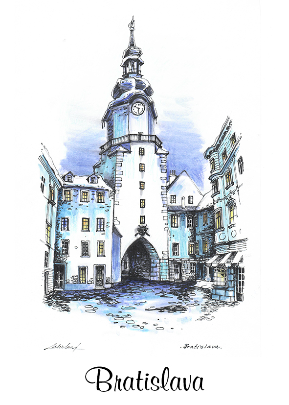 [SK-033] SK-033 / Bratislava, Michalská brána, modrá, F