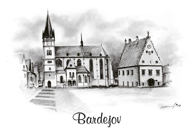 SK-077 / Bardejov, Bazilika svätého Egídia, ČB