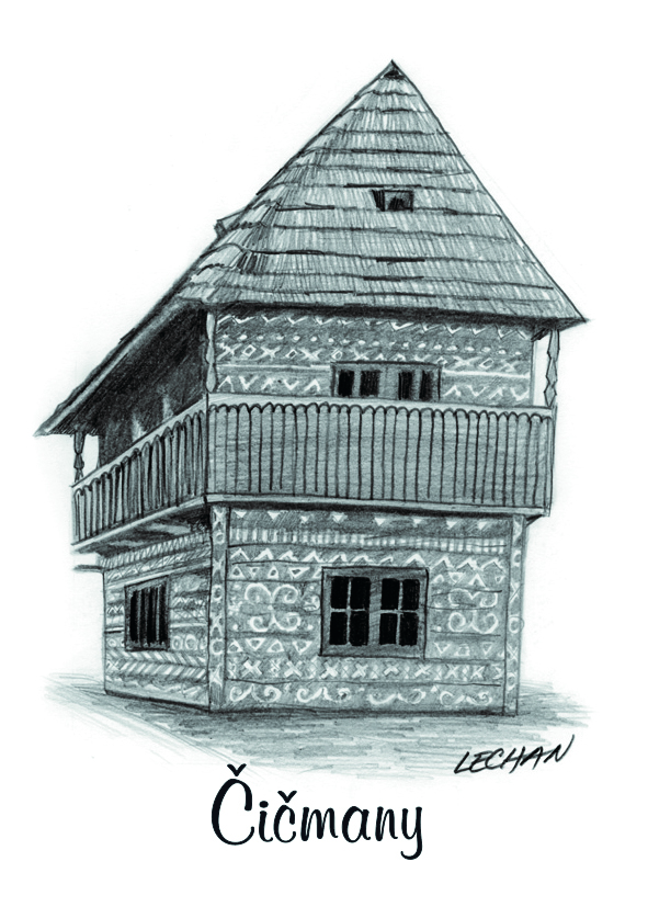[SK-119] SK-119 / Čičmany, domček, ČB