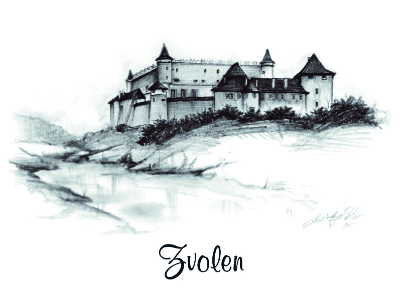 SK-165 / Zvolen, Zvolenský zámok panoráma, ČB