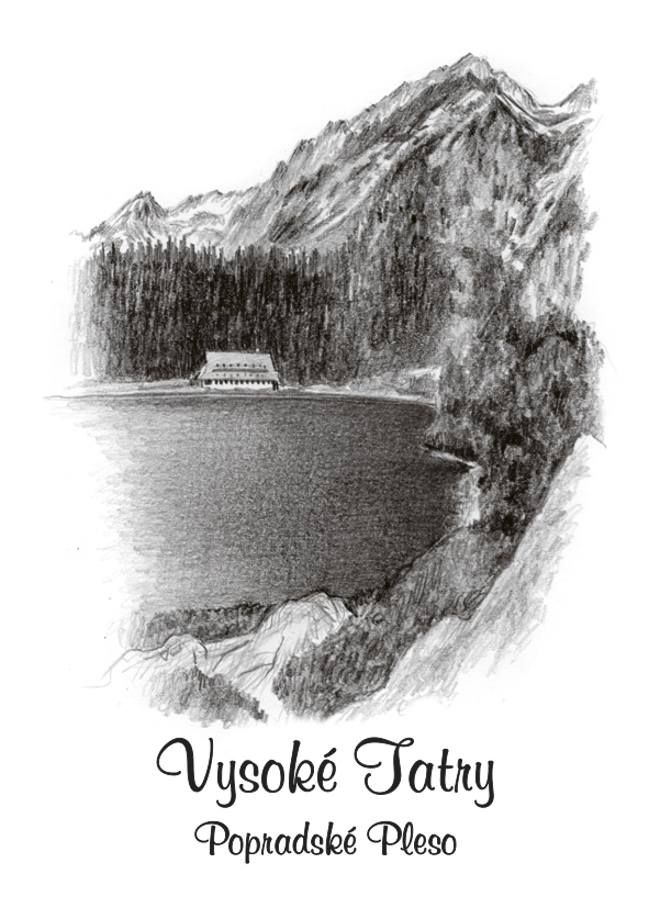 [SK-237] SK-237 / Vysoké Tatry, Popradské pleso na výšku, ČB